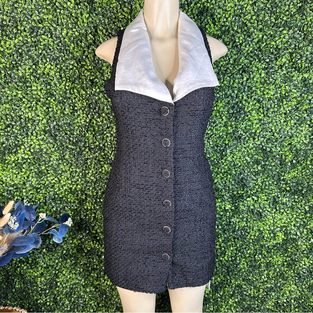 Nwt‎ black endless rose Anthropologie sleeveless tweed dress nwt - Picture 16 of 17